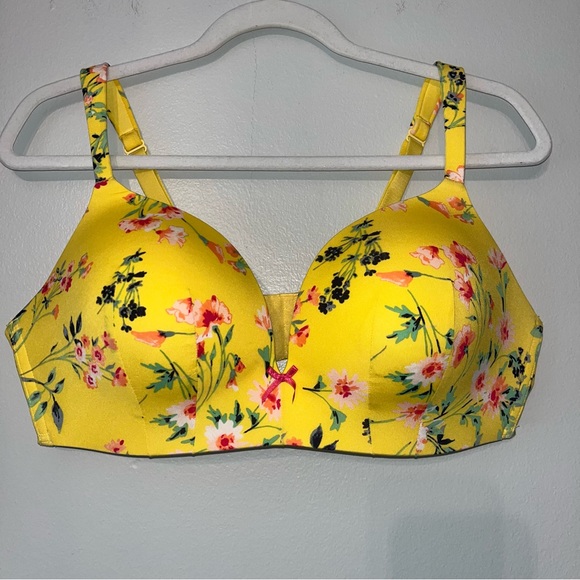 Cacique Simply Wire Free Plunge Bra Floral - Picture 4 of 13
